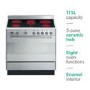 Refurbished Smeg Concert SUK91CMX9 90cm Electric Single Oven Range Cooker Stainless Steel