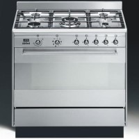 Refurbished Smeg SUK91MFX9 Concert 90cm Stainless Steel Single Cavity Dual Fuel Range Cooker