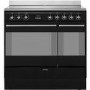 Refurbished Smeg Concert SUK92CBL9 90cm Electric Range Cooker with Ceramic Hob Black