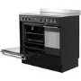 Refurbished Smeg Concert SUK92CBL9 90cm Electric Range Cooker with Ceramic Hob Black