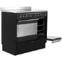 Refurbished Smeg Concert SUK92CBL9 90cm Electric Range Cooker with Ceramic Hob Black