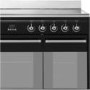 Refurbished Smeg Concert SUK92CBL9 90cm Electric Range Cooker with Ceramic Hob Black