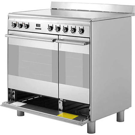 Refurbished Smeg SUK92CMX9 90cm Electric Range Cooker With Ceramic Hob Stainless Steel