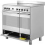 Refurbished Smeg SUK92CMX9 90cm Electric Range Cooker With Ceramic Hob Stainless Steel