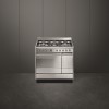 Smeg Concert 90cm Dual Fuel Double Oven Range Cooker - Stainless Steel