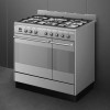 Smeg Concert 90cm Dual Fuel Double Oven Range Cooker - Stainless Steel