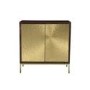 Sunburst Small Sideboard in Gold & Walnut Wood