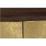 Sunburst Small Sideboard in Gold & Walnut Wood