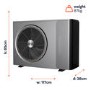 SUPERHEAT MCS Certified 12kW R32 Inverter Air Source Smart Heat Pump – Max Water Temp 60C