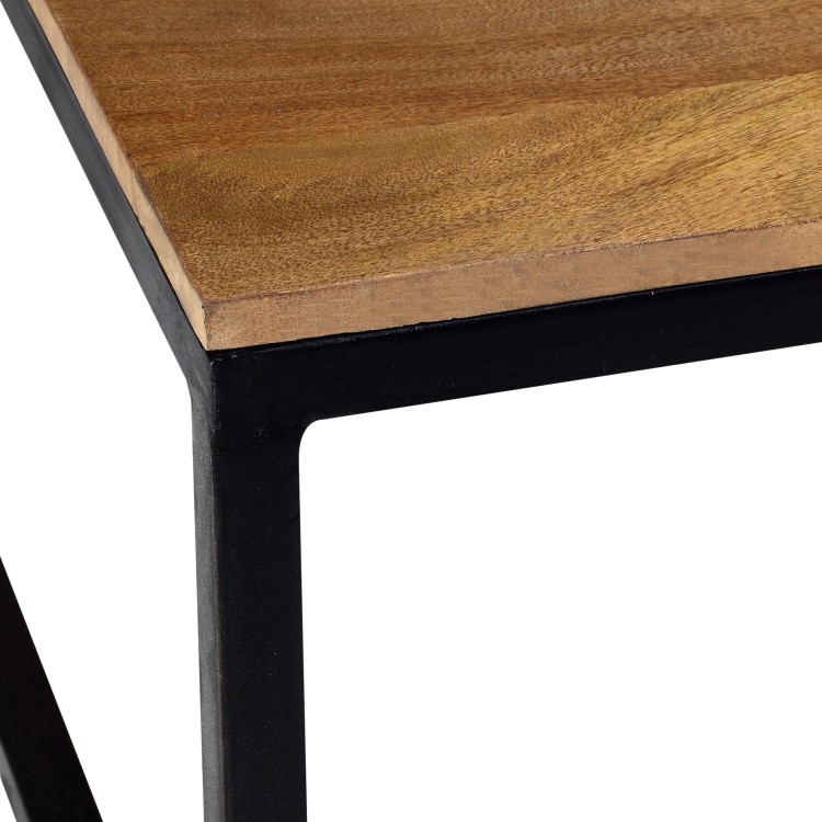 Industrial Coffee Tables in Wood & Black Metal - 3 - Suri