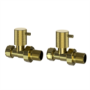 Brass Knurled Round Straight Radiator Valves