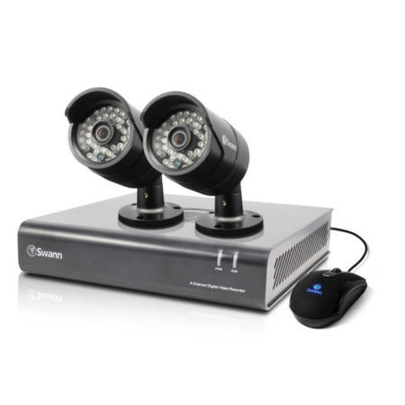 Box Open Swann DVR4-4400 4 Channel HD 720p Digital Video Recorder with 2 x PRO-A850 720p Cameras & 500GB Hard Drive