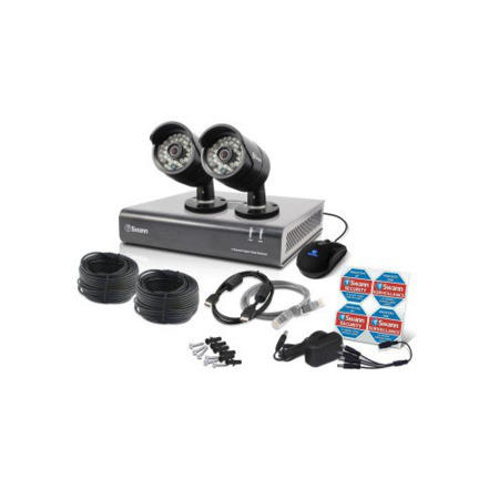 Box Open Swann DVR4-4400 4 Channel HD 720p Digital Video Recorder with 2 x PRO-A850 720p Cameras & 500GB Hard Drive