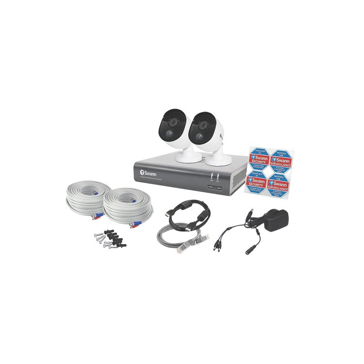 Swann CCTV System - 4 Channel 1080p DVR with 2 x 1080p Thermal Sensing Cameras & 1TB HDD