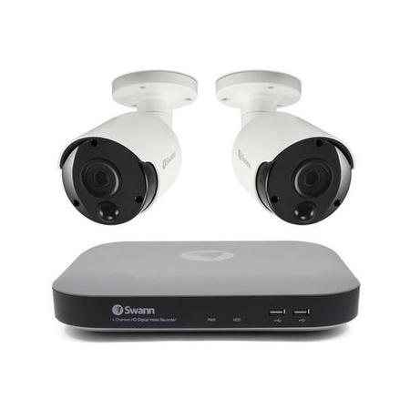 Swann CCTV System - 4 Channel 5MP DVR with 2 x 5MP Heat Sensing Cameras & 1TB HDD