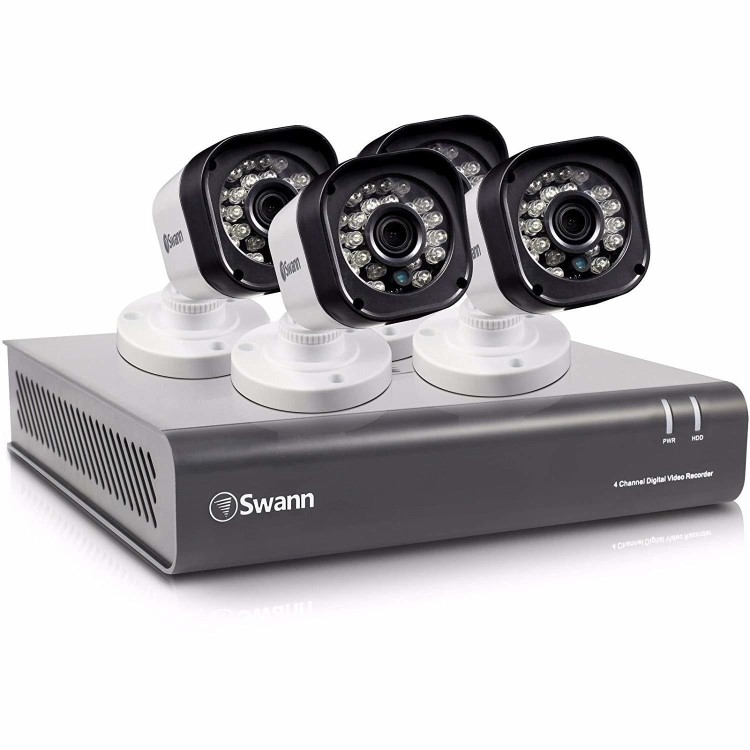 Swann CCTV System - 4 Channel 720p HD DVR with 4 x 720p HD Motion Sensing Cameras & 1TB HDD