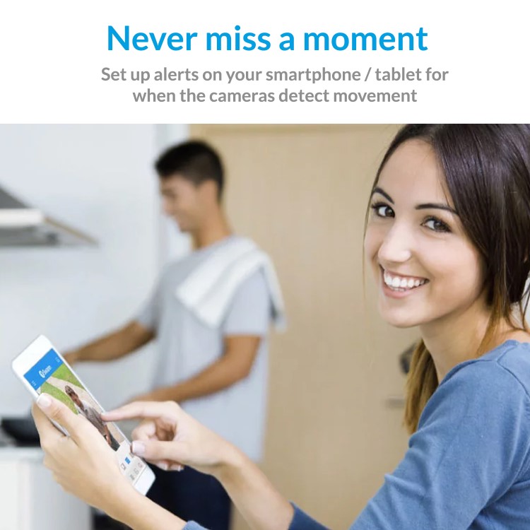 Swann CCTV System - 4 Channel 720p HD DVR with 4 x 720p HD Motion Sensing Cameras & 1TB HDD