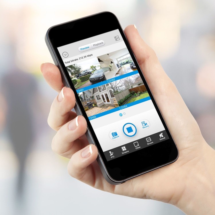 Swann CCTV System - 4 Channel 720p HD DVR with 4 x 720p HD Motion Sensing Cameras & 1TB HDD