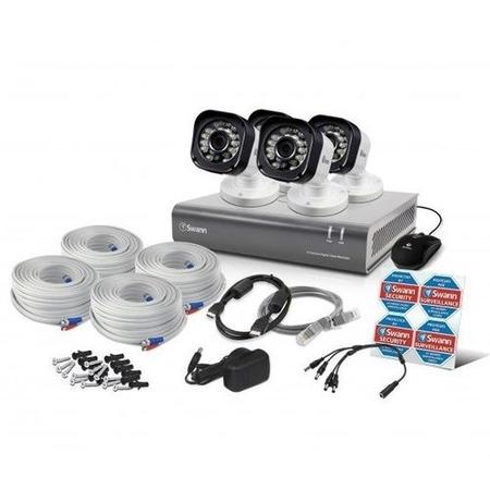 GRADE A1 - Swann CCTV System - 4 Channel 720p DVR with 4 x 720p Cameras & 1TB HDD