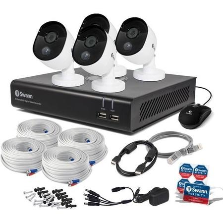 GRADE A1 - Swann CCTV System - 8 Channel 1080p HD DVR with 4 x 1080p Thermal Sensing Cameras & 32GB SD