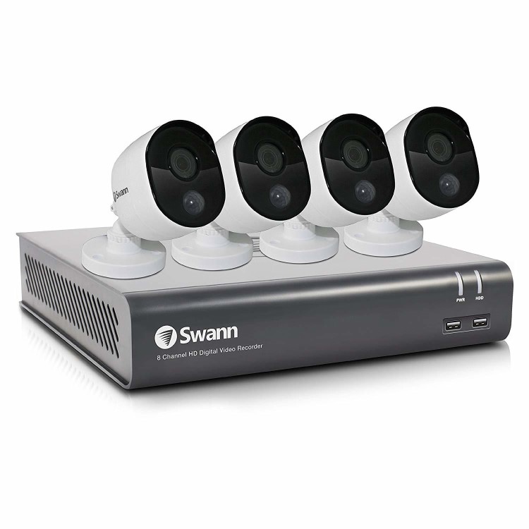 Swann CCTV System - 8 Channel 1080p DVR with 4 x 1080p Thermal Sensing Cameras & 1TB HDD