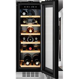 AEG 18 Bottle Single Zone Built in Wine Cooler - Black Framed Glass Door