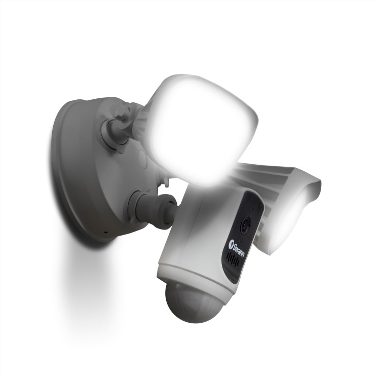 Box Opened Swann 1080p Gen 2 Floodlight Camera with 30 Metre Coloured Night Vision
