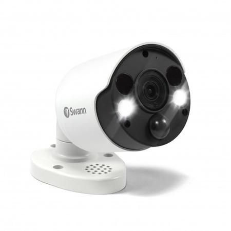 Swann 4K Ultra HD Thermal Sensing White IP Bullet Camera with 150ft Night Vision - 1 Pack 
