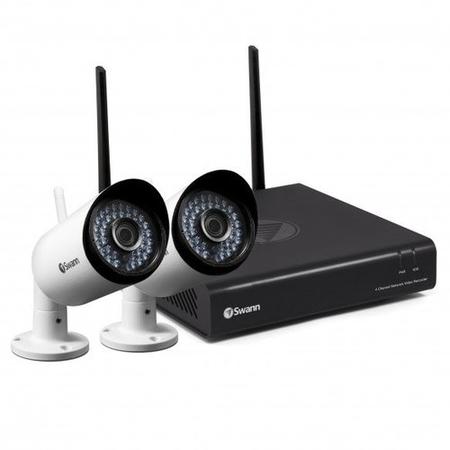 GRADE A1 - Swann Wireless CCTV System - 4 Channel 1080p HD NVR with 2 x 1080p WiFi Cameras & 1TB HDD