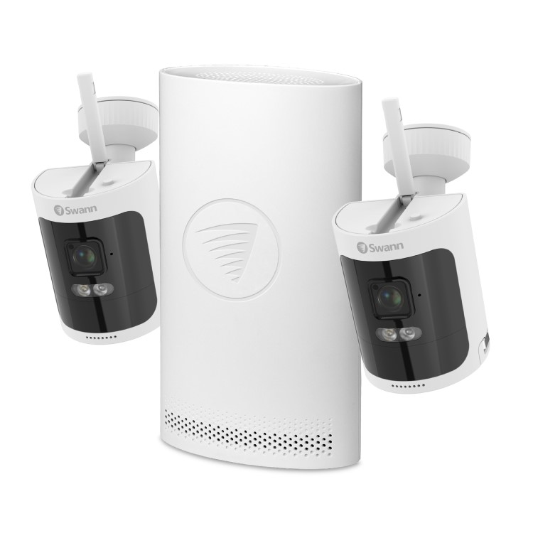 Box Opened Swann AllSecure650 2 Camera 2K Quad HD Wi-Fi NVR CCTV System with 64GB HDD