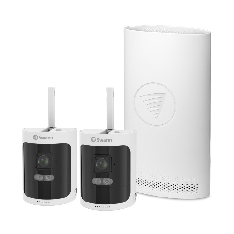 Box Opened Swann AllSecure650 2 Camera 2K Quad HD Wi-Fi NVR CCTV System with 64GB HDD