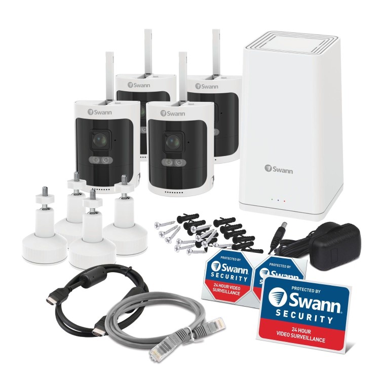 Swann 4 Camera 2K HD Wi-Fi CCTV System with 1TB HDD