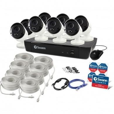 Swann CCTV System - 8 Channel 5MP NVR with 8 x 5MP Super HD Thermal Sensing Cameras & 2TB HDD