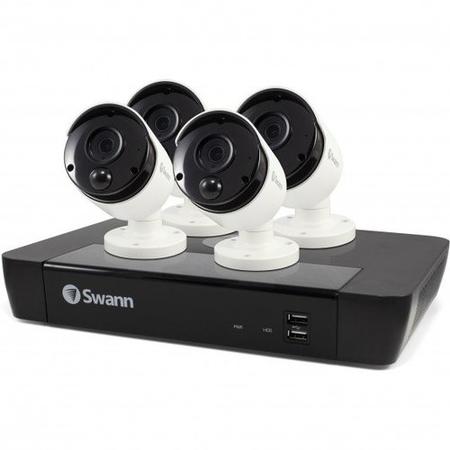 Swann CCTV System - 8 Channel 4K NVR with 4 x 4K Ultra HD Cameras & 2TB HDD