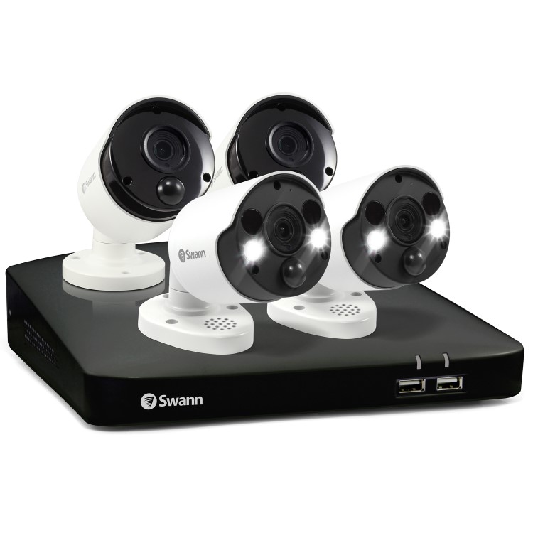 Swann 4 Camera 4K Ultra HD Spotlight NVR CCTV System with 2TB HDD