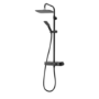 Triton Push Button Bar Diverter Thermostatic Mixer Shower Set - Black