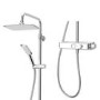 Triton Push Button Bar Diverter Thermostatic Mixer Shower Set - Chrome