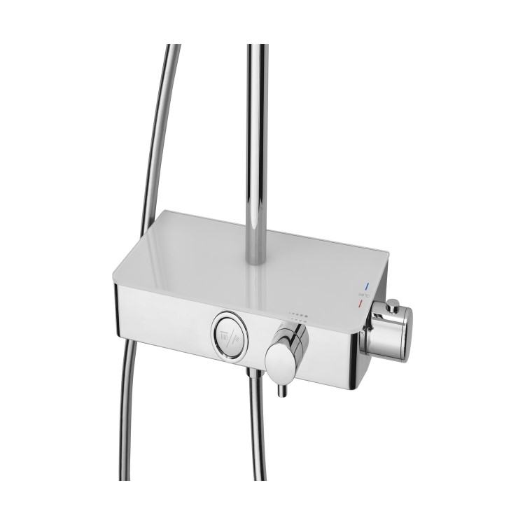 Triton Push Button Bar Diverter Thermostatic Mixer Shower Set - Chrome