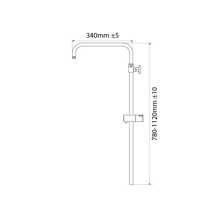 Triton Push Button Bar Diverter Thermostatic Mixer Shower Set - Chrome