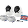 Swann 1080p HD Thermal &amp; Heat Sensing Analogue Dome Camera White - 2 Pack