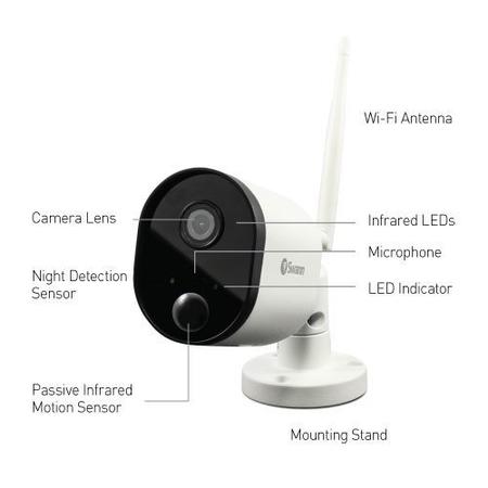 Swann 1080p HD Wireless Wi-Fi Cameras with Heat/Motion Sensing Night Vision & Audio - 4 Pack