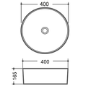 GRADE A1 - Synergy Sella Counter Top Basin 400mm White