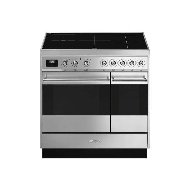 Smeg Symphony 90cm Electric Induction Range Cooker - Stainless Steel