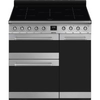 Refurbished Smeg Symphony SY93I1 90cm Electric Range Cooker Stainless Steel