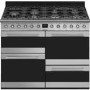 Smeg Symphony 110cm Dual Fuel Range Cooker - Stainless Steel