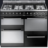 Smeg Symphony 110cm Dual Fuel Range Cooker - Black