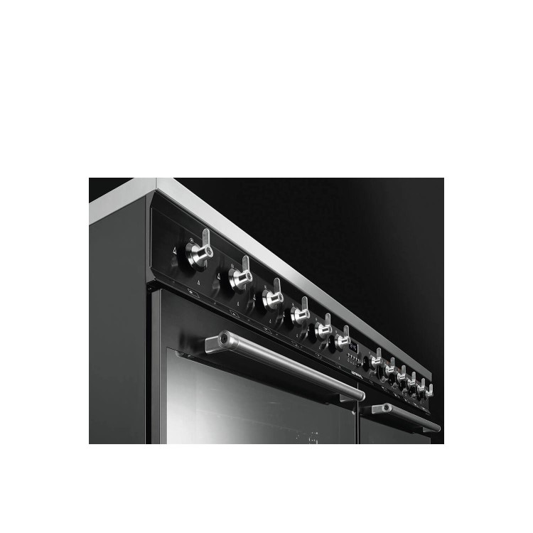 Smeg Symphony 110cm Dual Fuel Range Cooker - Black
