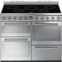 Refurbished Smeg Symphony SYD4110I 110cm Four Cavity Electric Range Cooker With Induction Hob Stainless Steel