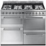 Refurbished Smeg Symphony SYD4110 110cm Dual Fuel Range Cooker Stainless Steel