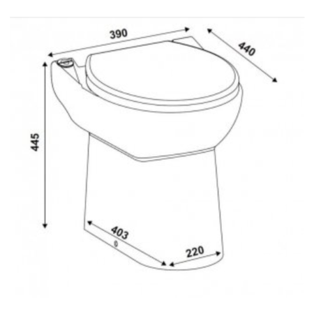 GRADE A1 - Sanicompact Back To Wall Toilet with Built-in Macerator Pump